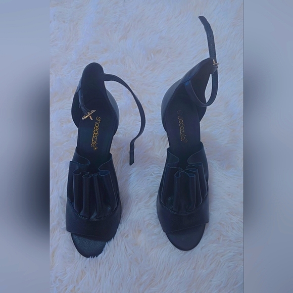 Beautiful stylish shoe dazzle black high heels. US 8-8.5 - Picture 2 of 3
